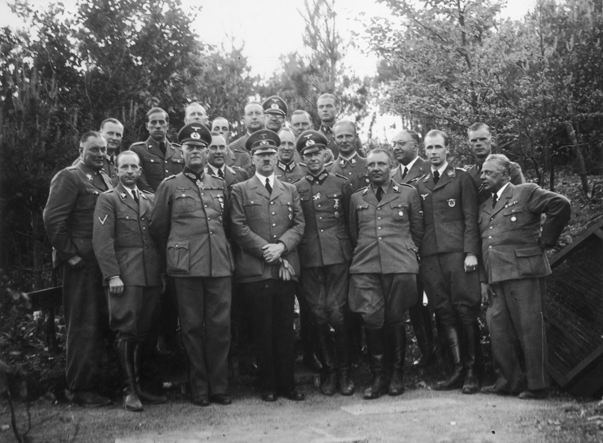 Hitler and his staff at Felsennest, from Eva Braun's albums